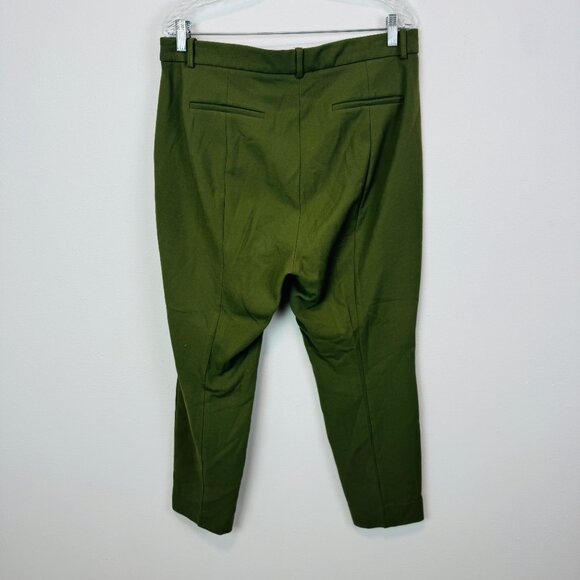 J. Crew High-Rise Cameron Pants 14 Olive Green Business Career Pants - Picture 3 of 6